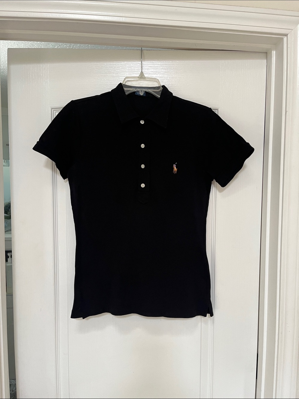 Ralph Lauren Black Short-Sleeve Polo with Embroidered Pony